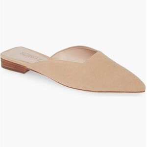 Tan suede mule from Schutz- purchased from Nordstrom